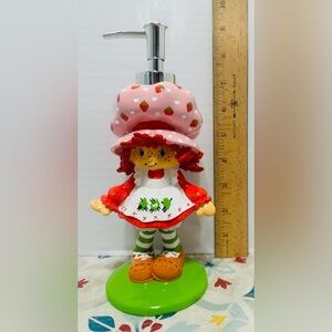 Pink Strawberry Girl Soap Dispenser - Decorative Bath Accessory